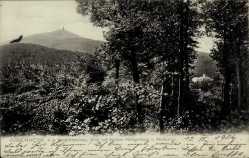 Ak Jugenheim an der Bergstraße Hessen, Schloss Heiligenberg, Melibocus