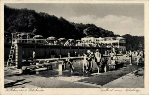 Ak Wiesbaden in Hessen, Opelbad am Neroberg