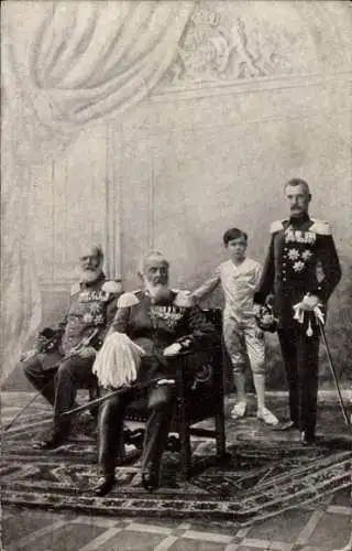 Ak Prinzregent Luitpold von Bayern, Ludwig III., Rupprecht, Erbprinz