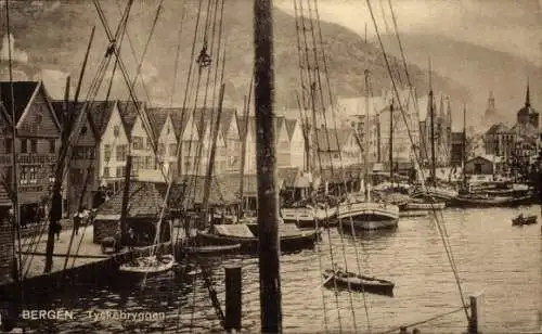 Ak Bergen Norwegen, Tyskebryggen