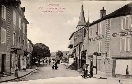 Ak Capdenac Gare Aveyron, Avenue de la Gare, Lebensmittelgeschäft