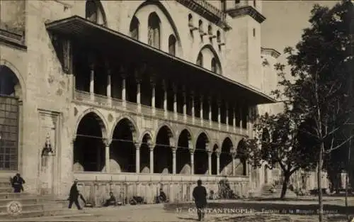 Ak Konstantinopel Istanbul Türkei, Brunnen der Sulemanié-Moschee, Moschee