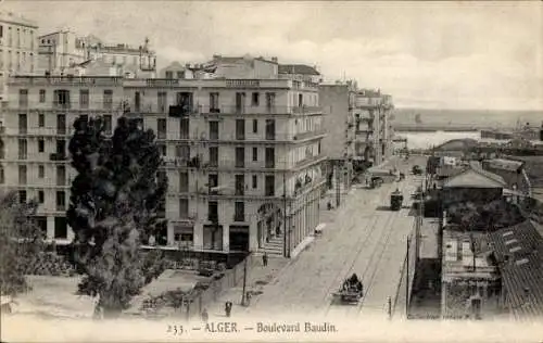 Ak Algier Algier Algerien, Boulevard Baudin