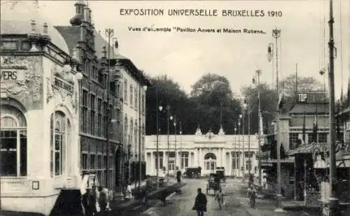 Ak Brüssel Brüssel, Expo 1910, Antwerpener Pavillon, Rubenshaus