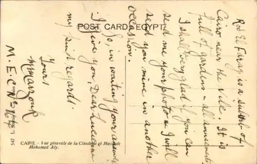Ak Kairo Kairo Ägypten, Zitadelle, Mohamed Aly Moschee