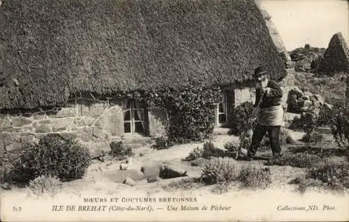 Ak Île de Bréhat Côtes d’Armor, Ein Fischerhaus