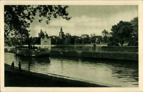 Ak Praha Prag Tschechien, Altstädter Mühlen, Blick von der Kampa