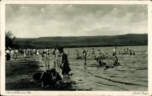 Ak Staré Splavy Thammühl Doksy Hirschberg am See Region Reichenberg, Strandleben