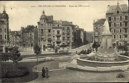 Ak Schaerbeek Schaerbeek Brüssel Brüssel, Place des Bienfaiteurs