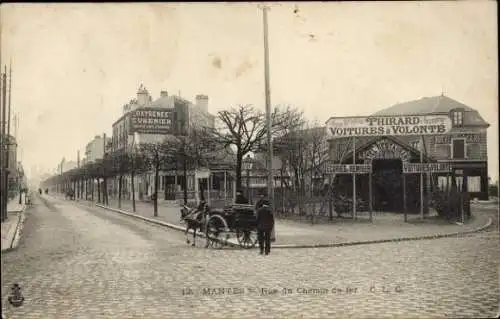 Ak Mantes la Ville Yvelines, Rue du Chemin de fer