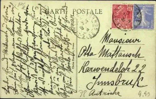 Ak Orgerus Yvelines, Place du Haut d’Orgerus, Auberge du Cheval Blanc