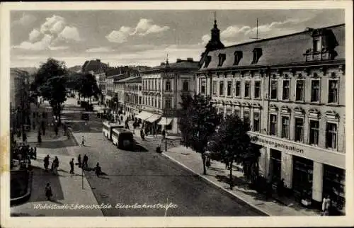 Ak Eberswalde, Eisenbahnstraße, Bus, Handelsorganisation