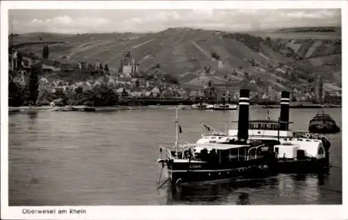 Ak Oberwesel am Rhein, Dampfer