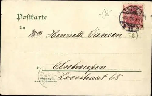 Litho Leipzig in Sachsen, Augustusplatz, Panorama, Denkmal, Springbrunnen, Park