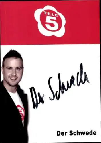 Ak Moderator Der Schwede, Portrait, Late Night Show Nachtfalke, Autogramme
