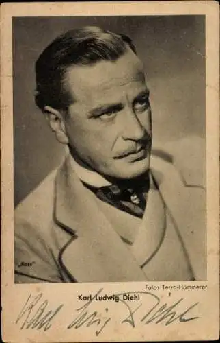 Ak Schauspieler Karl Ludwig Diehl, Portrait, Ross Verlag, Autogramm