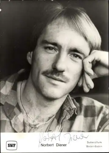 Ak Moderator Norbert Diener, Portrait, Autogramm
