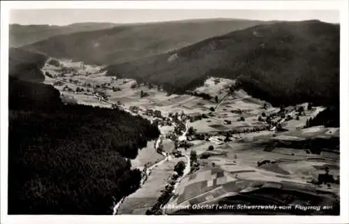 Ak Obertal Baiersbronn im Schwarzwald, Fliegeraufnahme