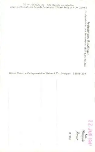 Ak Reutlingen in Württemberg, Freizeitheim, Fliegeraufnahme