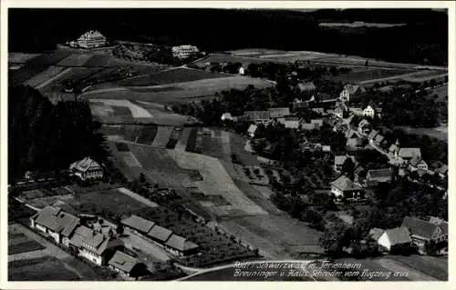 Ak Rodt Loßburg im Schwarzwald, Fliegeraufnahme mit Ferienheim Breuninger und Haus Schröder