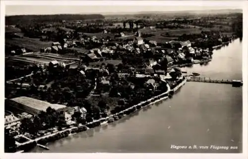 Ak Hagnau am Bodensee, Fliegeraufnahme