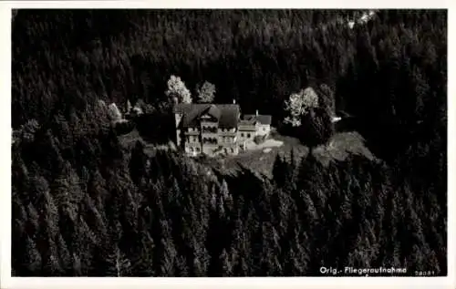 Ak Schierke Wernigerode, Fliegeraufnahme vom Kinder Erholungsheim, Wald