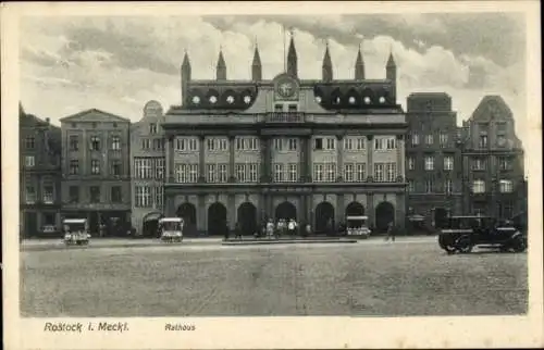 Ak Hansestadt Rostock, Rathaus