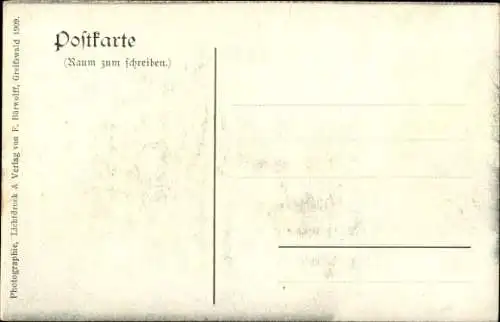 Ak Hansestadt Greifswald, Universität mit Rubenow Denkmal