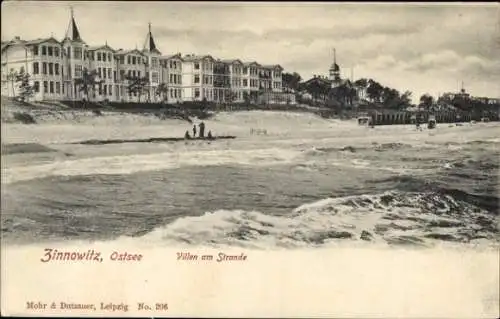 Ak Ostseebad Zinnowitz auf Usedom, Villen am Strand