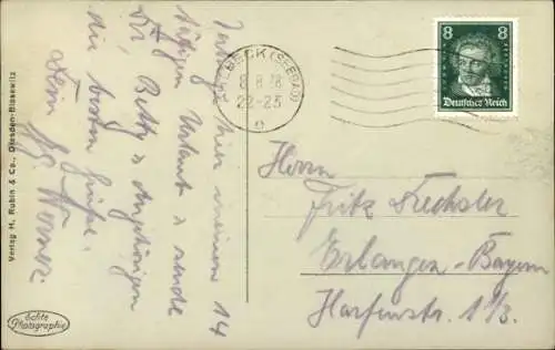 Ak Ostseebad Ahlbeck auf Usedom, Strand, Strandkörbe