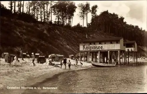 Ak Ostseebad Kölpinsee auf Usedom, Badeanstalt