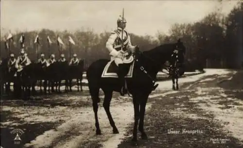 Ak Kronprinz Wilhelm von Preußen zu Pferd