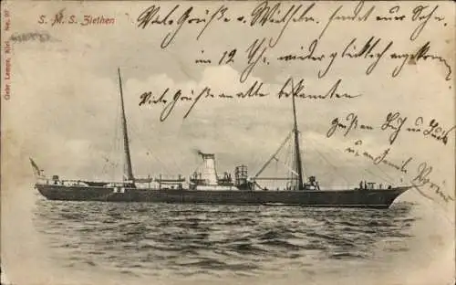 Ak Deutsches Kriegsschiff, SMS Ziethen