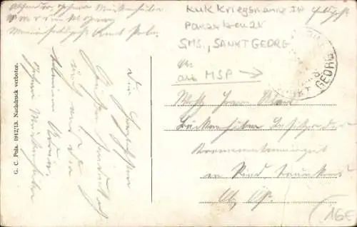 Ak Österreichisches Kriegsschiff, SMS Sankt Georg, Panzerkreuzer