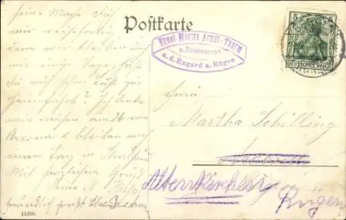 Ak Bergen auf Rügen, Rugard, Arndtturm, Ernst Moritz Arndt, Gartenwirtschaft
