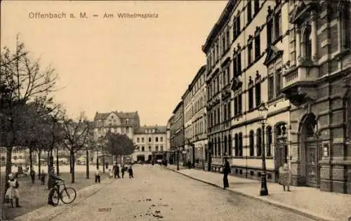 Ak Offenbach am Main Hessen, Am Wilhelmsplatz