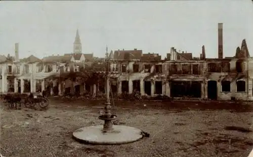 Foto Ak Olsztynek Hohenstein Ostpreußen, Kriegszerstörungen, I WK