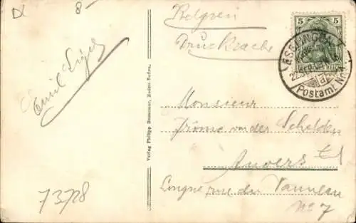 Passepartout Ak Esslingen am Neckar, Totalansicht