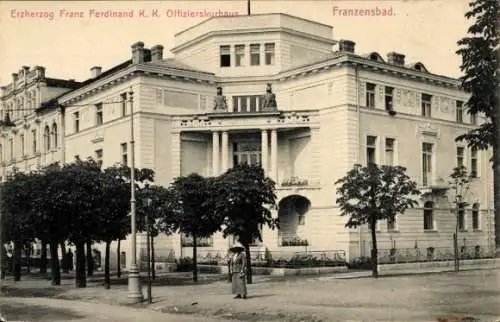 Ak Františkovy Lázně Franzensbad Reg. Karlsbad, Erzherzog Franz Ferdinand KK Offizierskurhaus