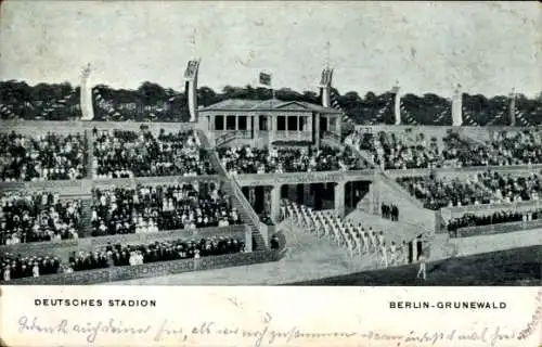 Ak Berlin Charlottenburg Westend, Deutsches Stadion im Grunewald