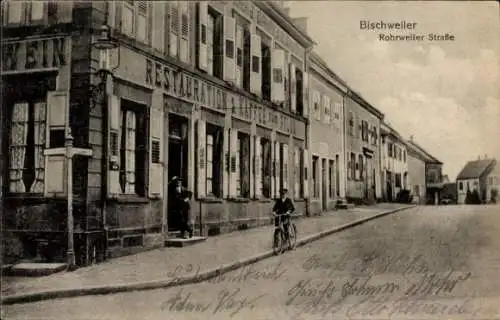 Ak Bischwiller Bischweiler Elsass Bas Rhin, Rohrweiler Straße, Restaurant