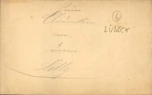 Ak Lübeck in Schleswig Holstein, An der Untertrave, Schiffergesellschaft, Innenansicht