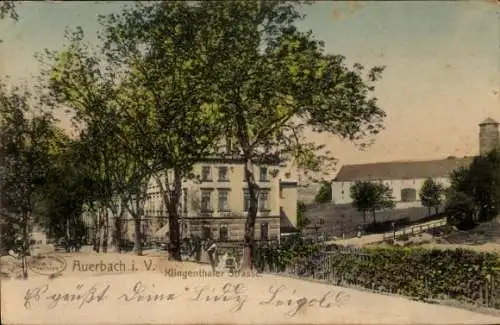 Ak Auerbach im Vogtland, Klingenthaler Straße