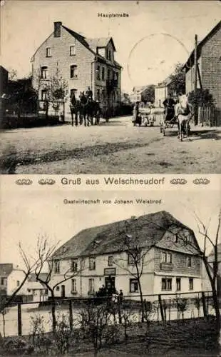 Ak Welschneudorf im Westerwald, Hauptstraße, Gastwirtschaft