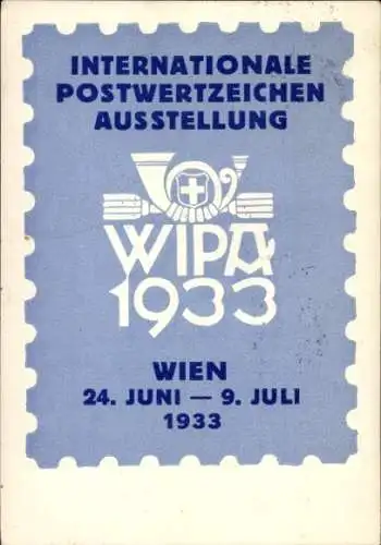 Ak Wien, Internationale Postwertzeichen Ausstellung 1933