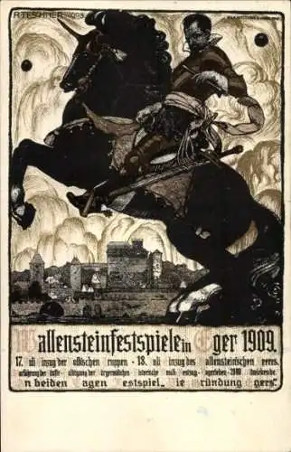 Künstler Ak Teschner, Cheb Eger Reg. Karlsbad, Wallensteinfestspiele 1909