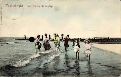 Ak Blankenberghe Blankenberge Westflandern, Die Freuden des Strandes