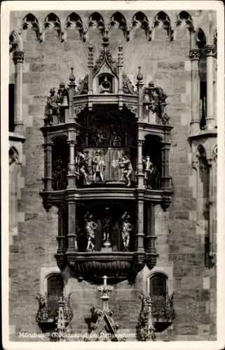 Ak München, Rathausturm, Glockenspiel