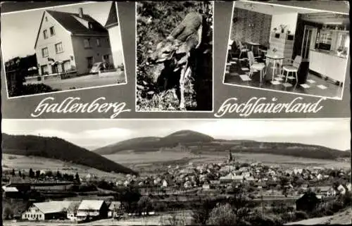 Ak Hallenberg im Sauerland, Cafe Pension Anthe, Gastraum, Gesamtansicht