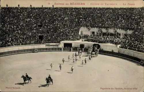 Ak Beziers Hérault, Arena, Course de Taureaux, Le Paseo